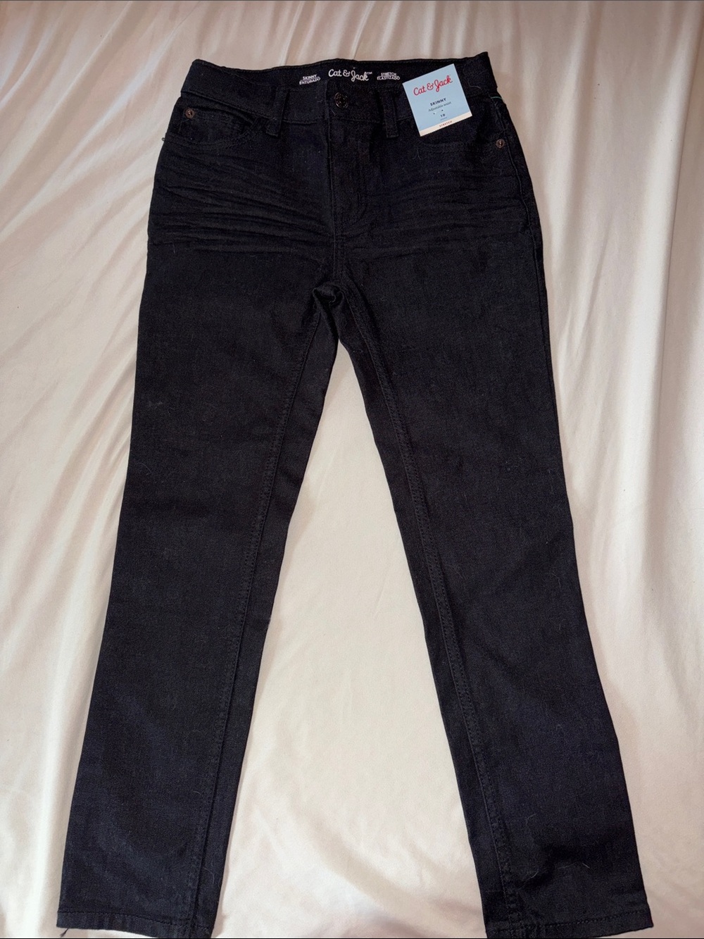 Cat & Jack Black High-Rise Skinny Jeans - Stretch Denim girls size 10
